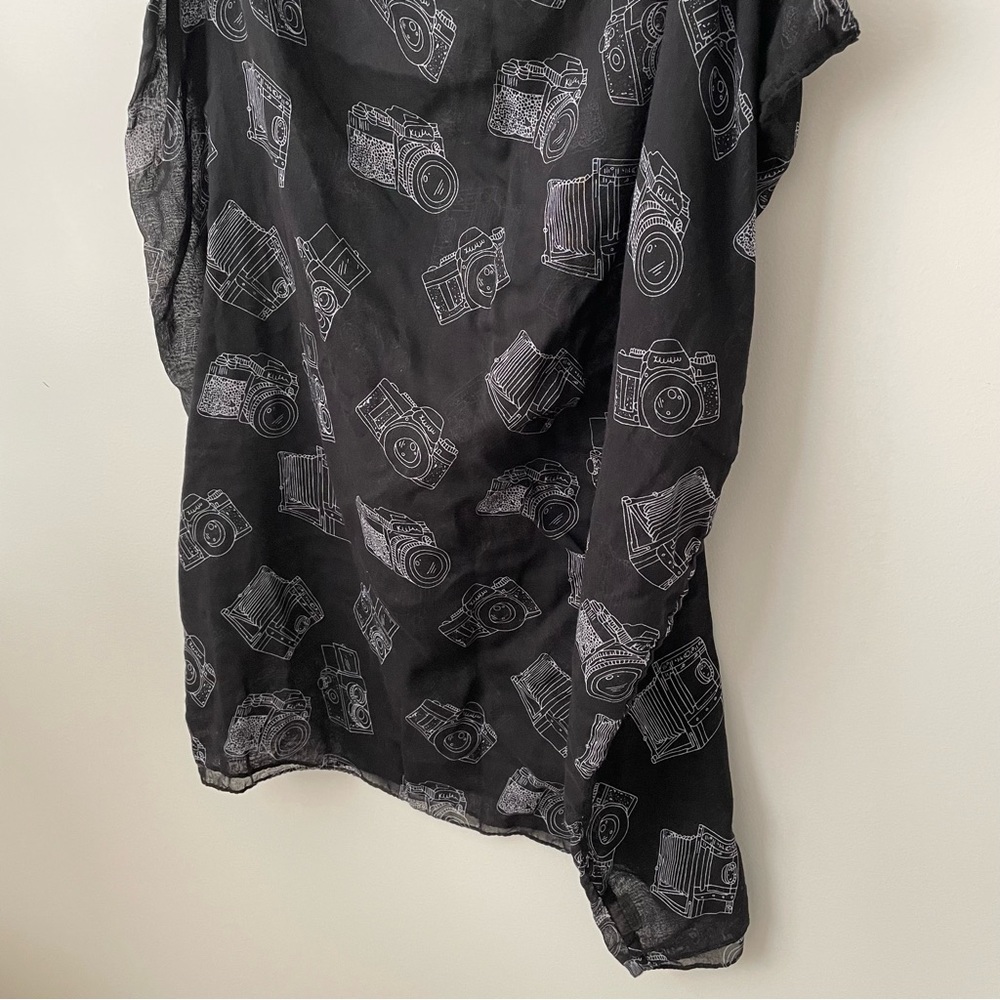 Camera Design Black Infinity Scarf - Picture 3 of 3